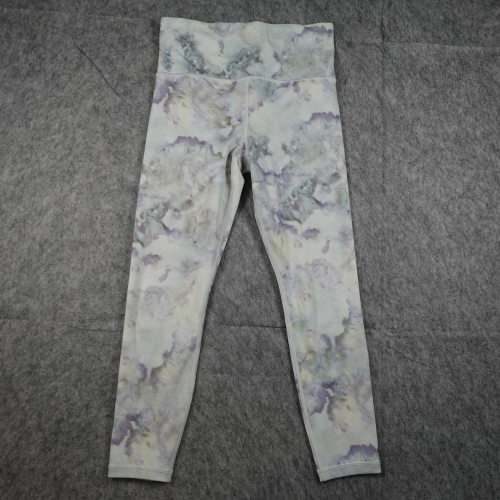 Athleta Leggings Women Small Purple Elation Snow Dye High Rise 7/8 Tight